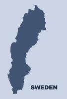 Sweden map simple flat vector