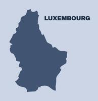 Luxembourg map simple flat vector