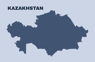 Kazakhstan map simple flat vector