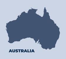 Australia map simple flat vector
