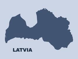 Latvia map simple flat vector