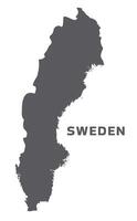Simple flat Sweden map grey illustration vector
