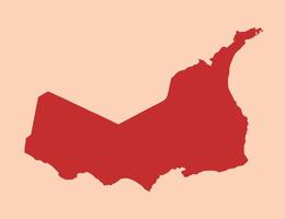 Oman simple flat red map vector