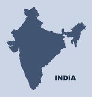 India map simple flat vector
