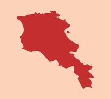 Armenia simple flat red map vector