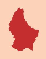 Luxembourg simple flat red map vector