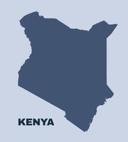 Kenya map simple flat vector