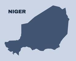 Niger map simple flat vector