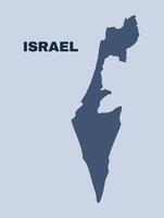 Israel map simple flat vector