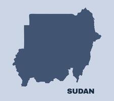 Sudan map simple flat vector