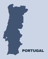 Portugal map simple flat vector