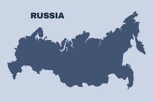 Russia map simple flat vector