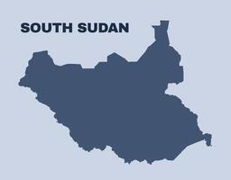 South Sudan map simple flat vector