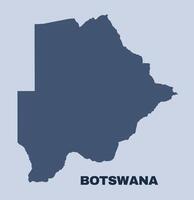 Botswana map simple flat vector