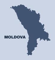 Moldova map simple flat vector