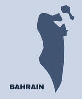 Bahrain map simple flat vector