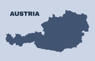 Austria map simple flat vector