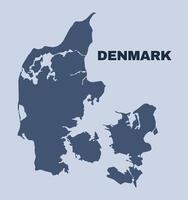 Denmark map simple flat vector
