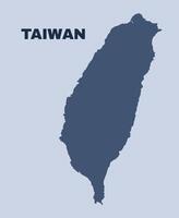 Taiwan map simple flat vector