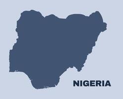 Nigeria map simple flat vector