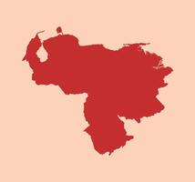 Venezuela simple flat red map vector