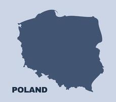 Poland map simple flat vector