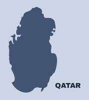 Qatar map simple flat vector