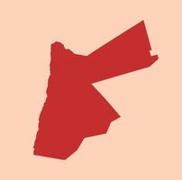Jordan simple flat red map vector