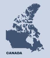 Canada map simple flat vector