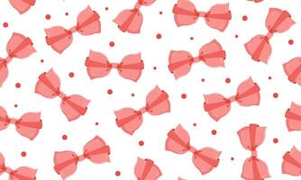 seamless pattern of bows and circles. Image for wallpaper, packaging and banner for Valentine's Day or wedding. Ballet style. vector