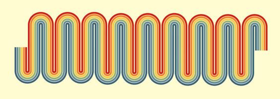 a rainbow striped pattern on a yellow background vector