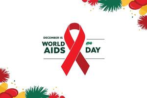 Support HIV Awareness World AIDS Day Graphic Design vector