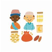illustration character for the month of Ramadan vector