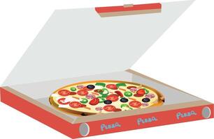 protected container for transporting pizza vector