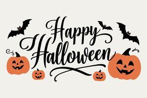 Haunted Halloween Typography Design with Trick-or-Treat Message vector