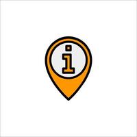 A map pointer with the letter i on it vector