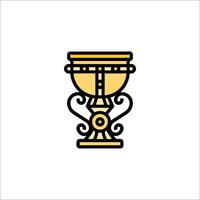 A golden cup icon on a white background vector