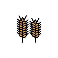 Two ears of wheat on a white background vector