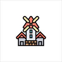 A windmill icon on a white background vector