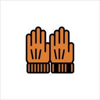 Two gloves icon on white background vector