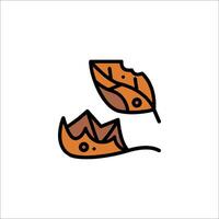 A leaf icon with a fish in it vector