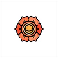 A flower with a smile on it vector