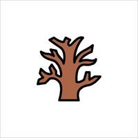 A brown tree icon on a white background vector