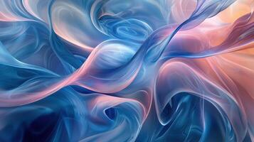 A blue and pink abstract background with swirls photo