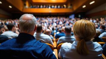 Audience at a conference or seminar photo