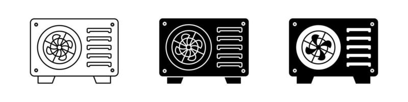 collection of AC compressor icons, AC symbols. modern design isolated on white background vector