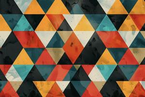Abstract geometric pattern with triangles photo