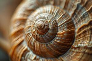 A close up of a snail shell photo