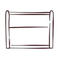 Toolbox simple in line art style isolated on a white background. vector