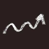 Hand Drawn Chalk Wave Arrow on Chalkboard Background vector